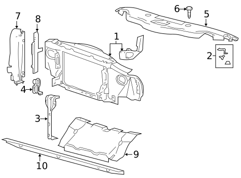 Radiator Support for 2007 Lincoln Mark LT #0