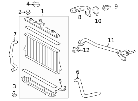 Radiator & Components for 2015 Toyota Highlander #0
