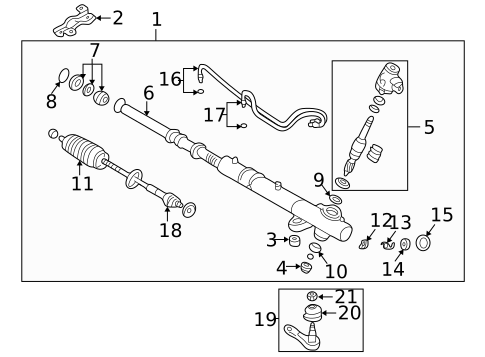 Steering Gear & Linkage for 2006 Mitsubishi Lancer #0