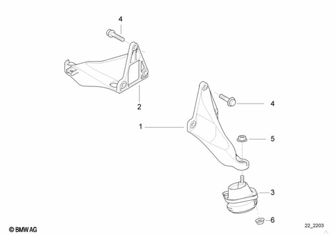 Engine Suspension for 1996 BMW 750iL #0