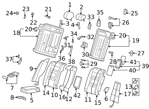 Rear Seat Components for 2007 Audi A4 Quattro #1
