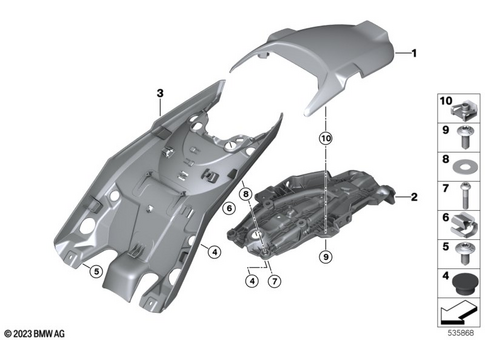 Rear Wheel Cover, License Plate Bracket for 2023 BMW-Motorrad R 12 nineT #0
