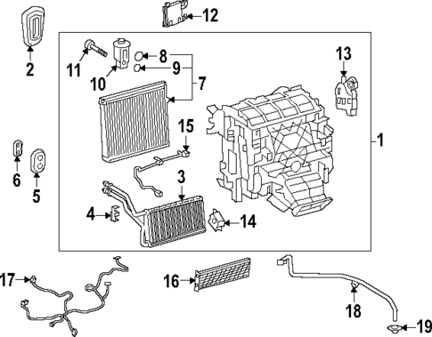 Evaporator & Heater Components for 2025 Lexus RX350h #1