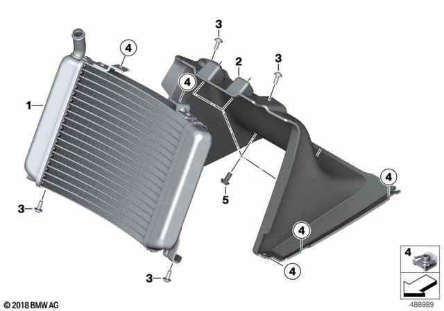 17118565186 - Cooling: Radiator -  for BMW-Motorrad Image image