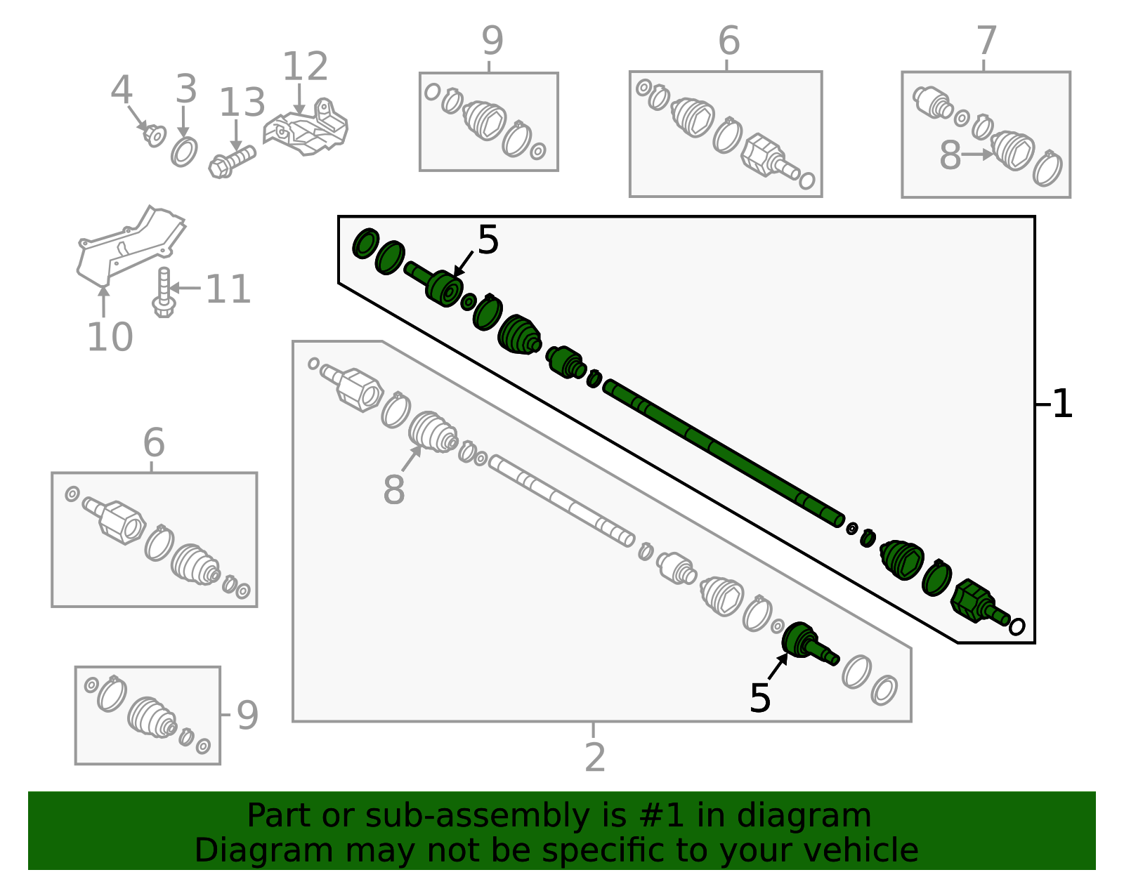 2014-2019 Kia Soul Axle Assembly 49501-B2500SJ | TascaParts.com