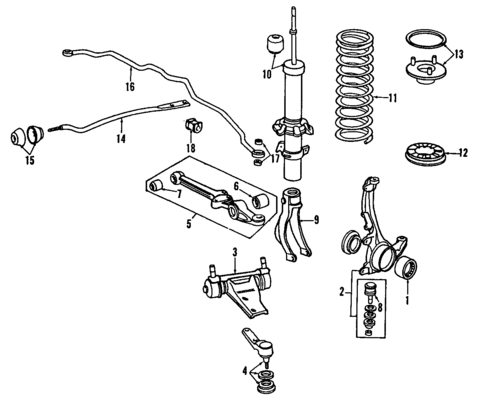 Stabilizer Bar & Components for 1990 Honda Accord #3
