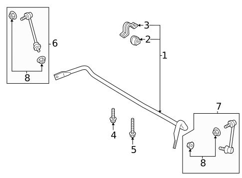 Stabilizer Bar & Components for 2020 Volvo S60 #0