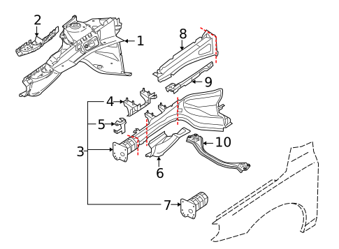 Structural Components & Rails for 2016 Volvo XC70 #0