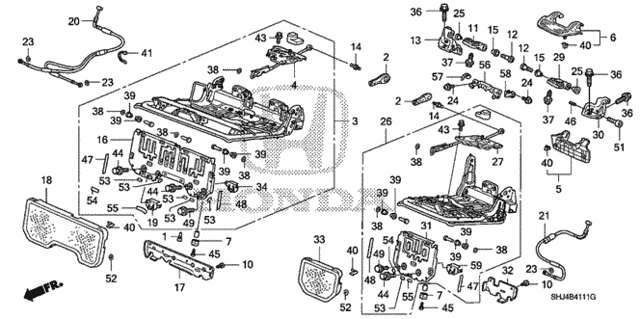 Rear Seat Components (2) for 2007 Honda Odyssey #0