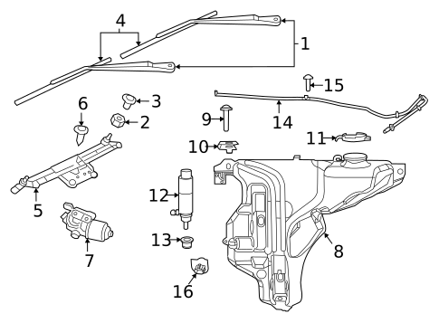 Wiper & Washer Components for 2012 Dodge Durango #0