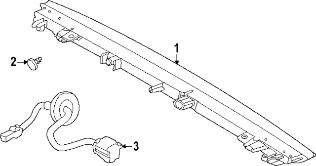141200Q0A - Electrical: High Mount Lamp Screw for Infiniti Image