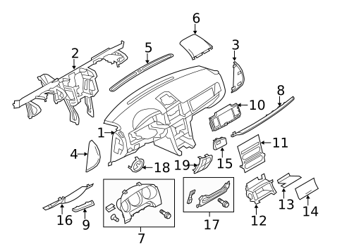 Instrument Panel for 2012 Lincoln MKZ #0