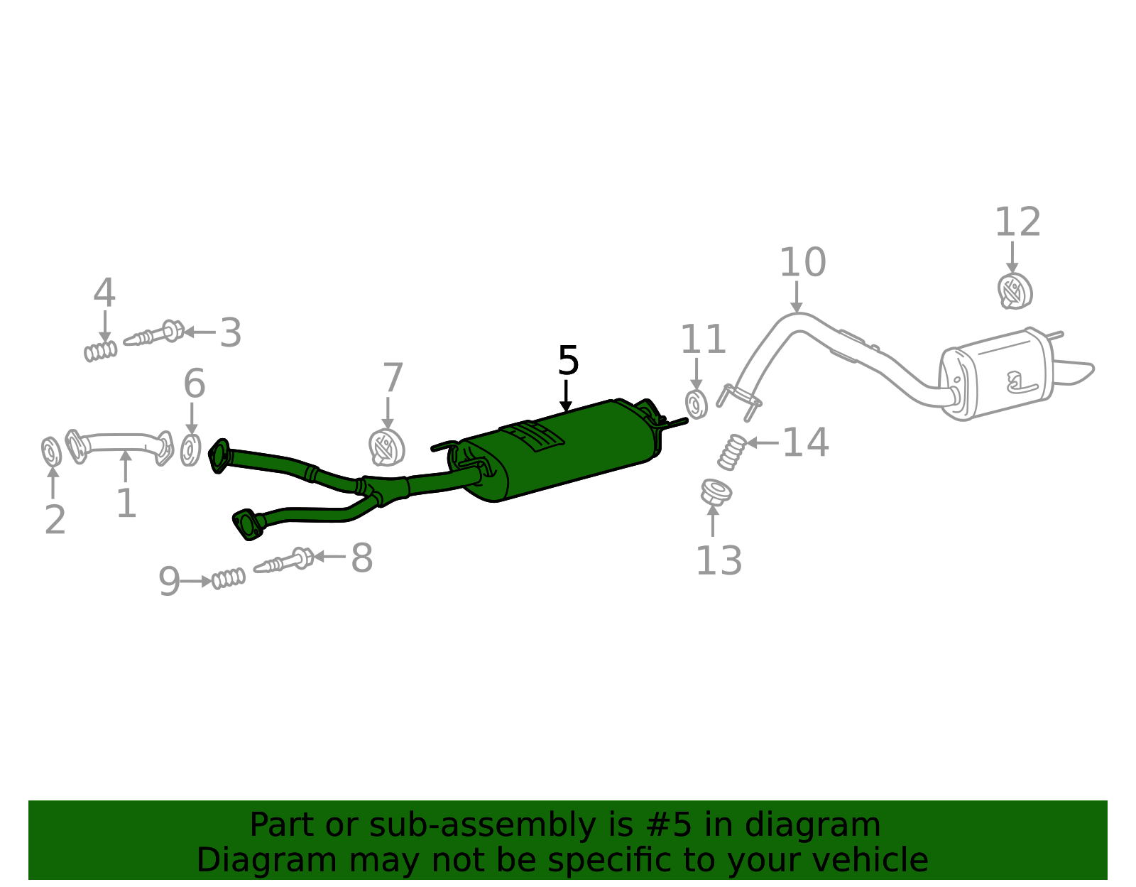 2024-2025 Lexus GX550 Muffler & Pipe Assembly 17420-70480 | OEM Parts ...