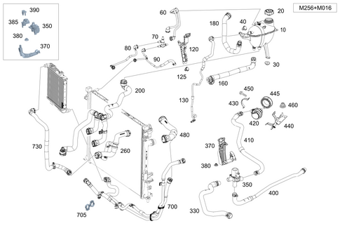 Expansion Tank, Mounting and Hoses for 2024 Mercedes-Benz GLE53 AMG #0