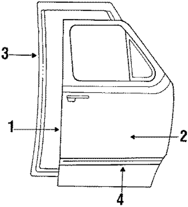 E7UZ1520124A - Body: Door Shell for Ford: E-150 Econoline, E-150 Econoline Club Wagon, E-250 Econoline, E-250 Econoline Club Wagon, E-350 Econoline, E-350 Econoline Club Wagon Image