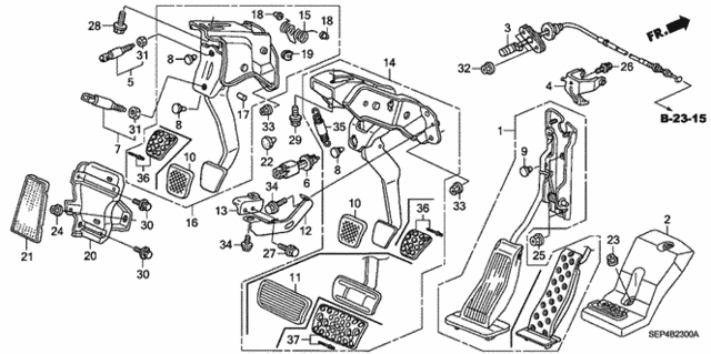 Pedal for 2005 Acura TL #0