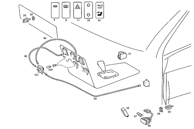 1268200310 - : Switch for Mercedes-Benz Image