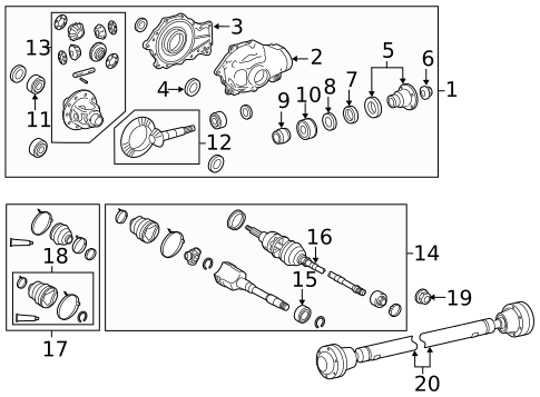 Carrier & Front Axles for 2014 Lexus LS460 #0