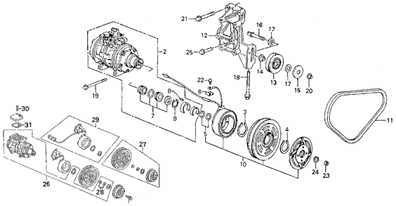 A/C Compressor for 1988 Acura Integra #0