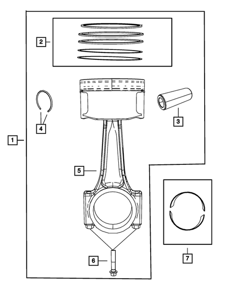 Crankshaft, Piston, Drive Plate, Flywheel, and Damper for 2011 Ram 1500 #1