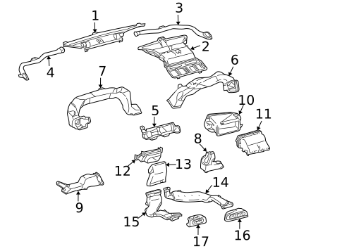 Ducts for 2005 Toyota Sienna #0