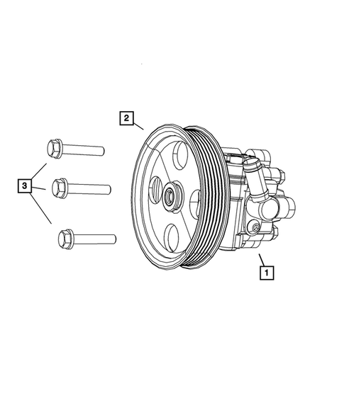 Power Steering Pump and Reservoir for 2010 Chrysler Town & Country #1