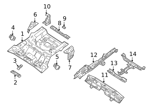 Rear Floor & Rails for 2007 Hyundai Tiburon #0