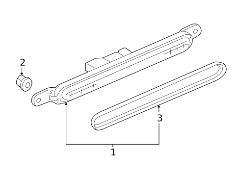 High Mounted Stop Lamp for 2017 Mitsubishi Lancer #0