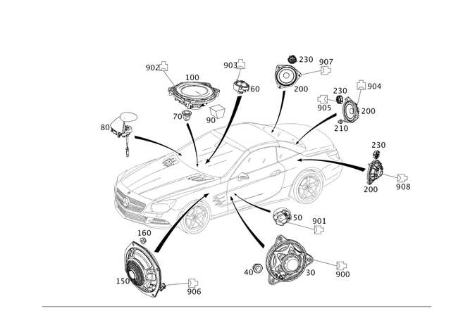 2318200502 - Electrical System: Speaker for Mercedes-Benz Image image