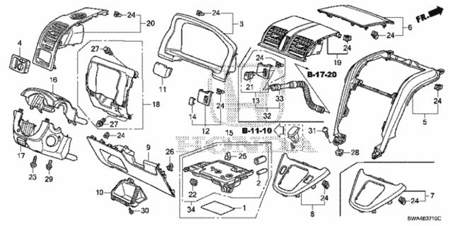Instrument Panel Garnish (Driver Side) for 2008 Honda CR-V #0