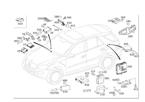 Radio, Remote Control, Amplifier and CD Player for 2003 Mercedes-Benz ML350 #0