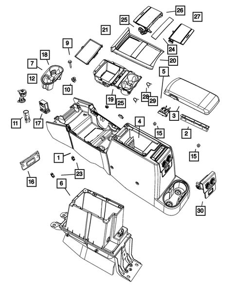 Consoles for 2007 Chrysler Aspen #0