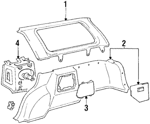Interior Trim - Rear Body for 1988 Dodge Colt #0