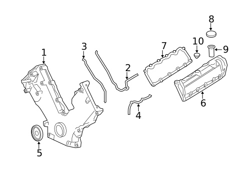 Valve & Timing Covers for 2007 Ford Expedition #0