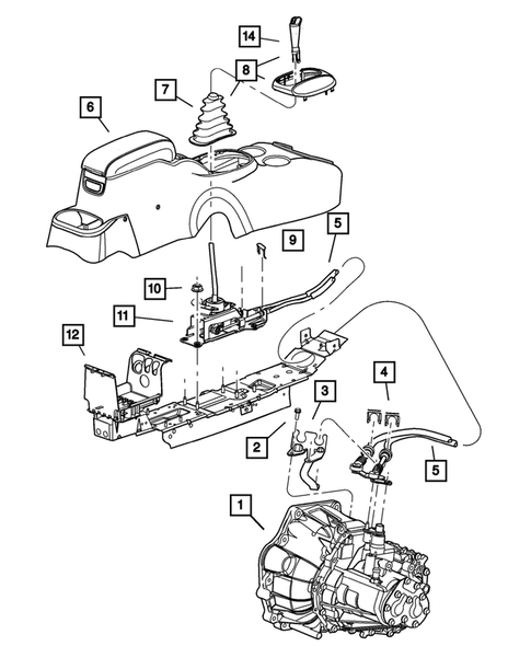 Gearshift Controls for 2003 Dodge Stratus #1