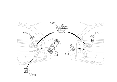 Switch in Front Door Trim for 2013 Mercedes-Benz E400 #0