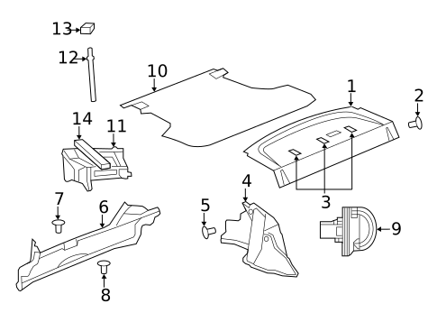 Interior Trim - Rear Body for 2012 Chrysler 200 #0