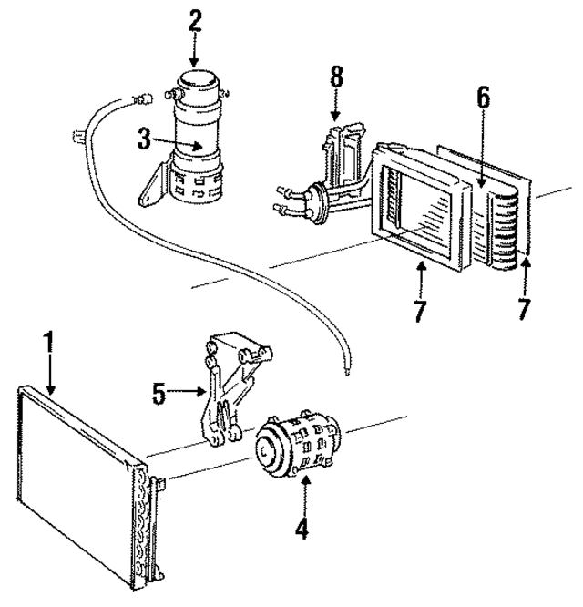 1343271 - : Evaporator Core for Volvo: 240, 244, 245 Image