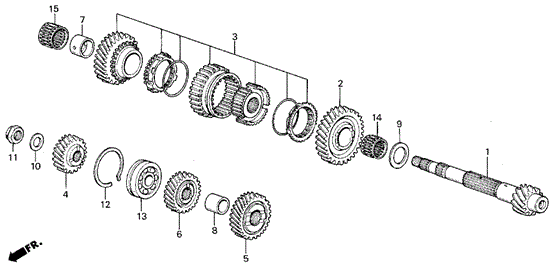 MT Countershaft for 1988 Acura Integra #0