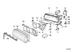 63128368660 - Lighting: Low Beam Cover for BMW Image