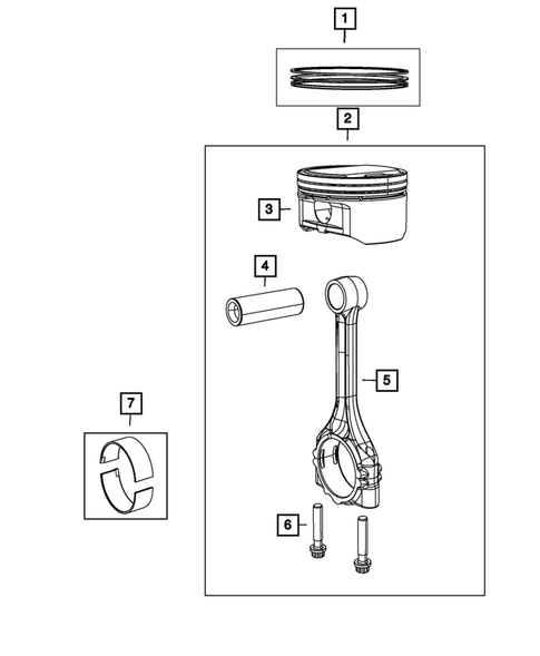 Crankshaft, Piston, Drive Plate, Flywheel, and Damper for 2024 Jeep Wrangler #1