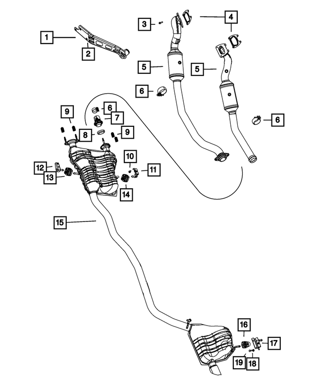 68210351AC - Exhaust: Exhaust Pipe And Converter, Right for Mopar Image image