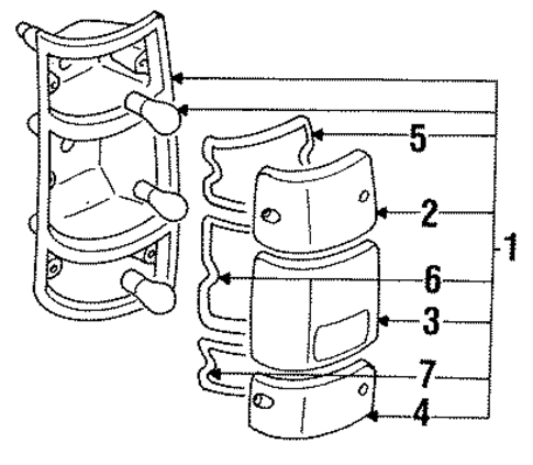 Combination Lamps for 1993 Isuzu Rodeo #0