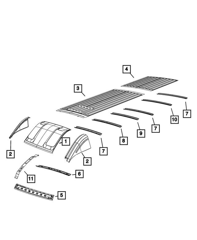 68134044AA - : Roof Panel for Mopar Image