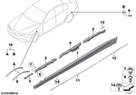 51777312751 - Vehicle Trim: Rocker Panel Trim, Primed, Left for BMW: 320i, 320iX, 328d, 328dX, 328i, 328iX, 330e, 330i, 330iX, 335i, 335iX, 340i, 340iX, Hybrid 3 Image image
