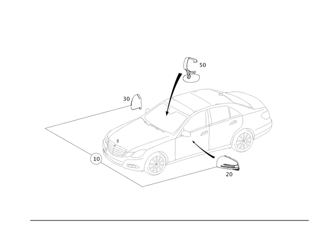 2128100964 - Mirror: Trim for Mercedes-Benz Image
