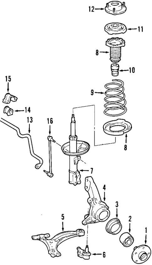 6pc Front Suspension Kit For 97-01 Toyota Camry & 99-03 Lexus RX300/ES300 – Control Arms, Ball Joints, Sway Bar Links