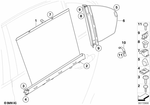 51427079392 - Vehicle Trim: Right Rear Door Sun Blind for BMW: 525i, 525xi, 530i, 530xi, 545i, 550i, M5 Image image