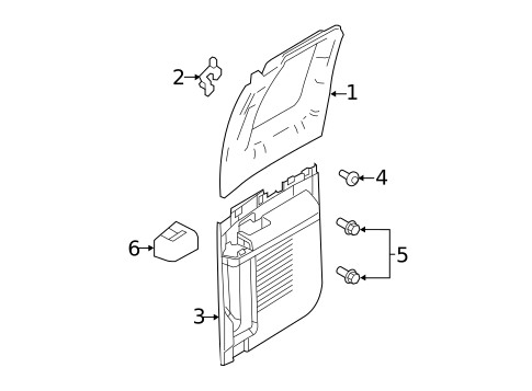 Interior Trim - Rear Door for 2013 Ford F-250 Super Duty #1
