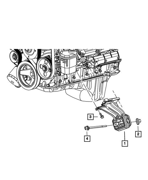Engine Mounting for 2008 Jeep Grand Cherokee #1